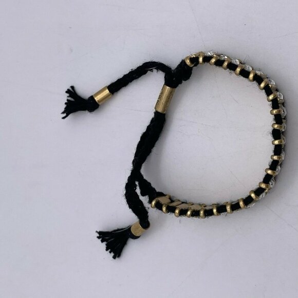 J. Crew Women's Embedded Box Crystal Woven Rope Statement Bracelet - Picture 5 of 5